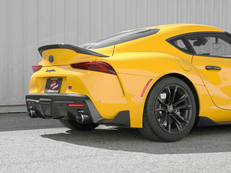 aFe POWER Takeda 2021 Toyota Supra 2.0L (t) 2.5in-3in 304 SS CB Exhaust w/ Carbon Tips - Burkken Auto Parts