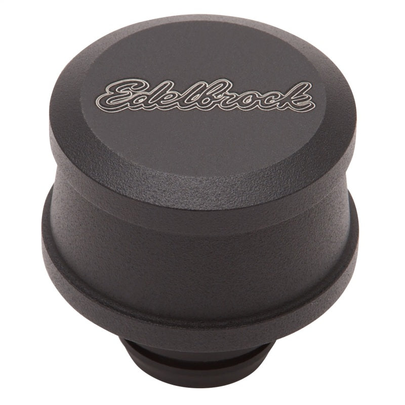 Edelbrock Billet Aluminum Breather w/ Black Powder Coat Finish - Burkken Auto Parts