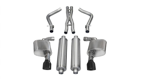 Corsa 2012-2013 Dodge Charger SRT-8 6.4L V8 Black Sport Cat-Back Exhaust - Burkken Auto Parts