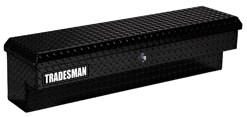Tradesman Aluminum Side Bin Truck Tool Box w/Push Button (70in.) - Black - Burkken Auto Parts