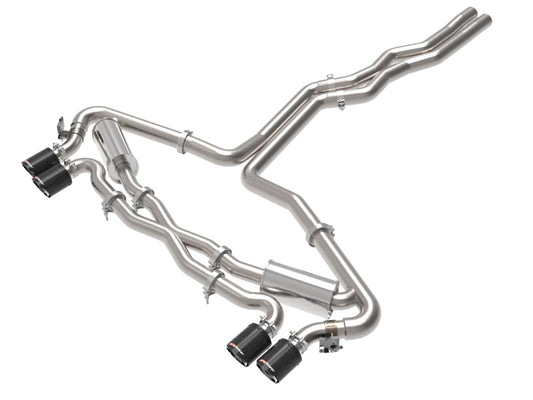 aFe 20-22 Audi RS6 Avant V8 4L (tt) MACH Force-Xp 3in to 2.5in 304 SS Cat-Back Exhaust w/ Carbon Tip - Burkken Auto Parts