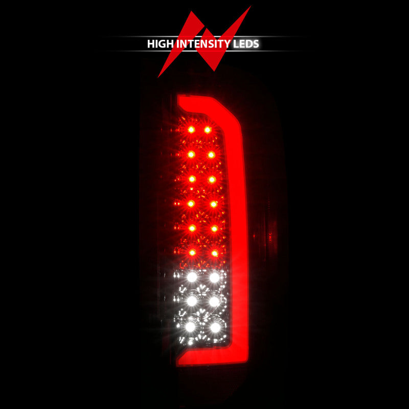 ANZO 15-21 GMC Canyon Full LED Taillights w/ Red Lightbar Black Housing/Clear Lens - Burkken Auto Parts