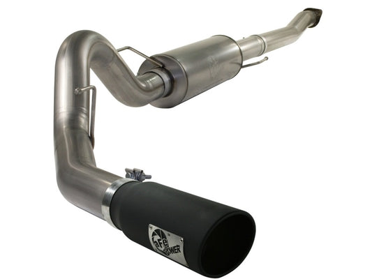 aFe MACHForce XP Exhaust Cat-Back SS-409 4in Black Tip 11-12 Ford F-150 EcoBoost V6-3.5L (tt) - Burkken Auto Parts