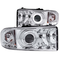 ANZO 1994-2001 Dodge Ram Projector Headlights w/ Halo Chrome - Burkken Auto Parts