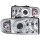 ANZO 1994-2001 Dodge Ram Projector Headlights w/ Halo Chrome - Burkken Auto Parts