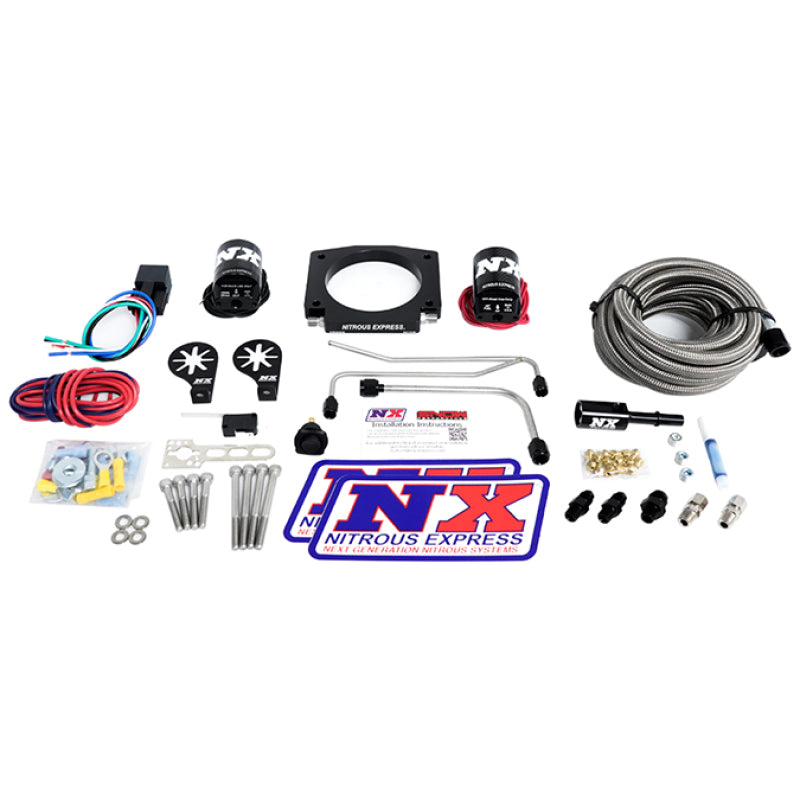 Nitrous Express LS Single Entry 90mm Plate Hardline System (50-400hp) w/No Bottle - Burkken Auto Parts