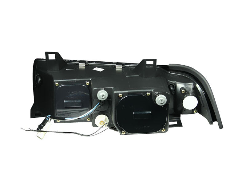 ANZO 1992-1998 BMW 3 Series E36 Projector Headlights w/ Halo Black (CCFL) G2 - Burkken Auto Parts