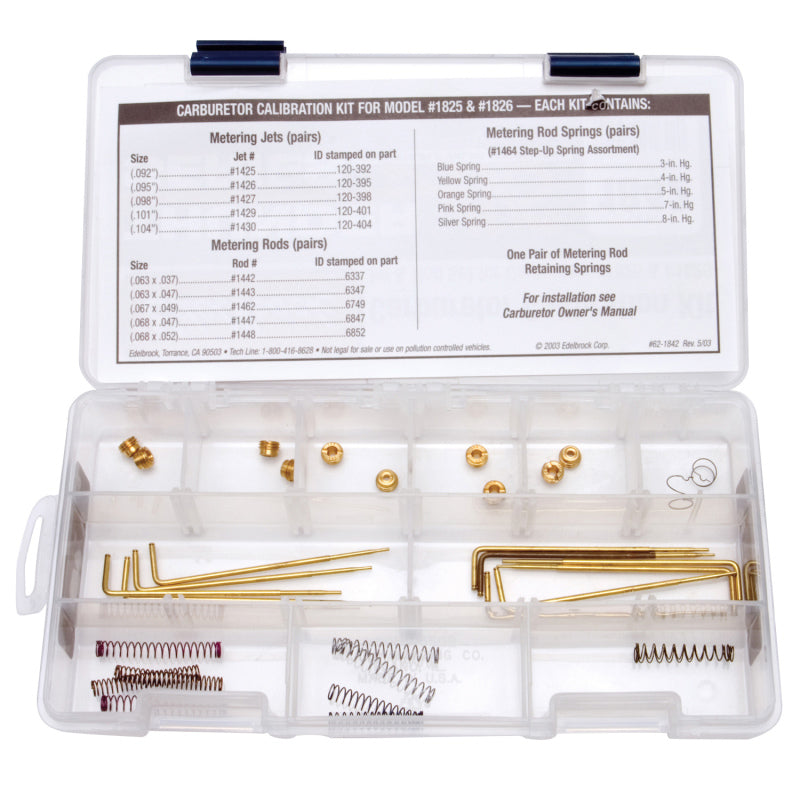 Edelbrock Calibration Kit for 1825/1826 - Burkken Auto Parts
