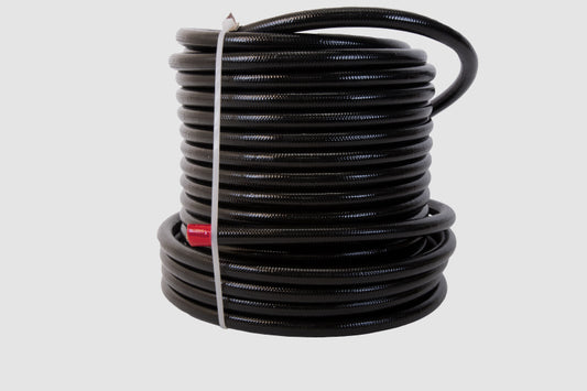 Aeromotive PTFE SS Braided Fuel Hose - Black Jacketed - AN-08 x 16ft - Burkken Auto Parts