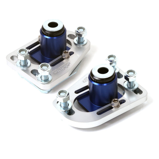 BBK 79-93 Mustang Caster Camber Plate Kit - Silver Anodized Finish - Burkken Auto Parts