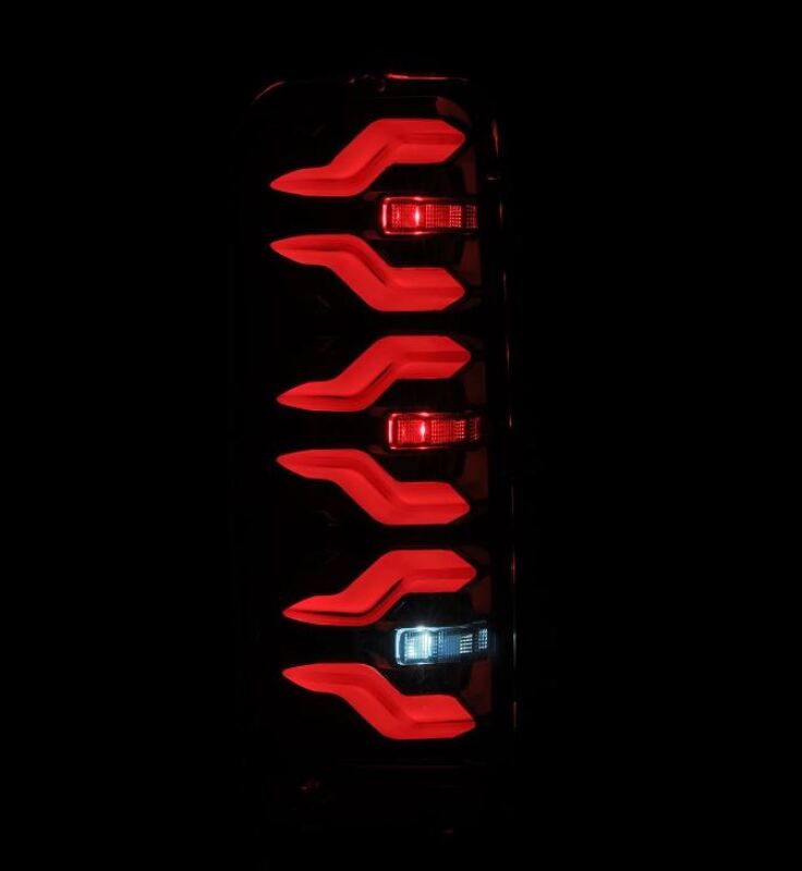 AlphaRex 87-96 Ford Bronco/F-150 Luxx-Series LED Tail Lights - Alpha-Black - Burkken Auto Parts