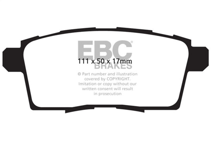 EBC 06-08 Ford Edge 3.5 2WD Redstuff Rear Brake Pads - Burkken Auto Parts