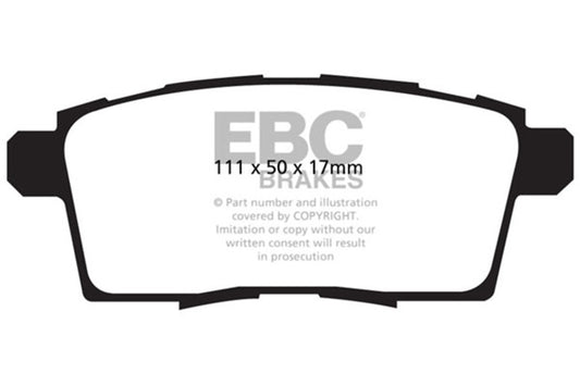 EBC 06-08 Ford Edge 3.5 2WD Redstuff Rear Brake Pads - Burkken Auto Parts