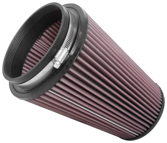 K&N Universal Clamp-On Air Filter 5in FLG / 6-1/2in B / 4-3/8in T / 8-3/4in H - Burkken Auto Parts