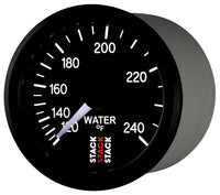 Autometer Stack 52mm 120-240 Deg F 1/2in Npt (M) Mechanical Water Temp Gauge - Black - Burkken Auto Parts