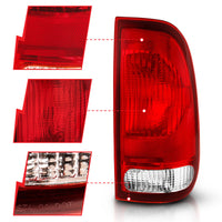 ANZO 1997-2003 Ford F-150 Taillight Red/Clear Lens (OE Replacement) - Burkken Auto Parts