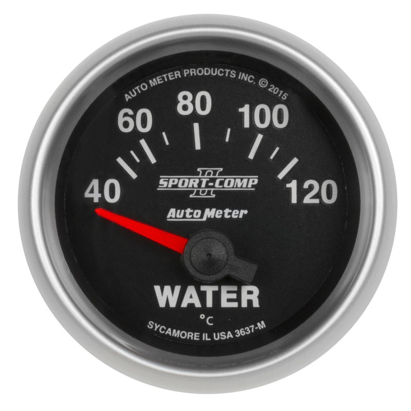 Autometer Sport-Comp II Gauge Water Temp 2 1/16in 40-120c Electric Sport-Comp II - Burkken Auto Parts