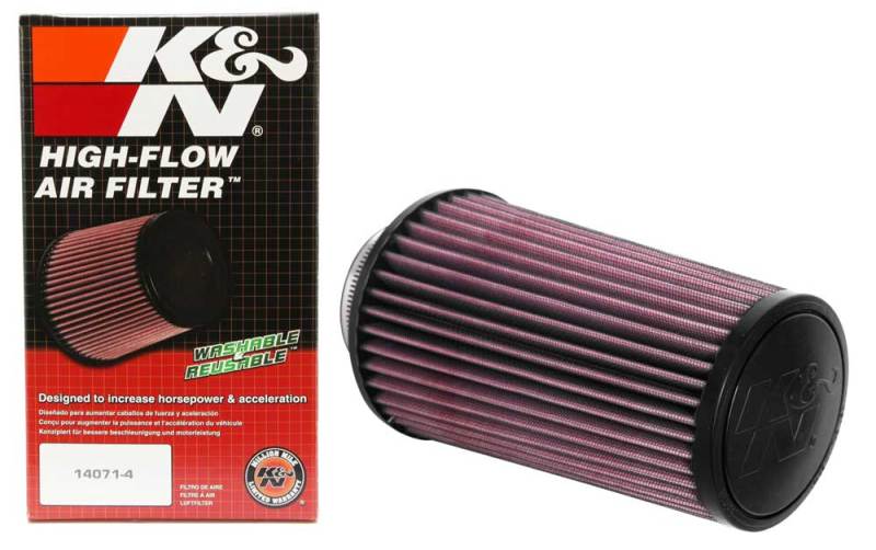 K&N Universal Round Tapered Filter 3 inch FLG / 5 inch Bottom / 4 inch Top / 7 7/8 inch Height - Burkken Auto Parts