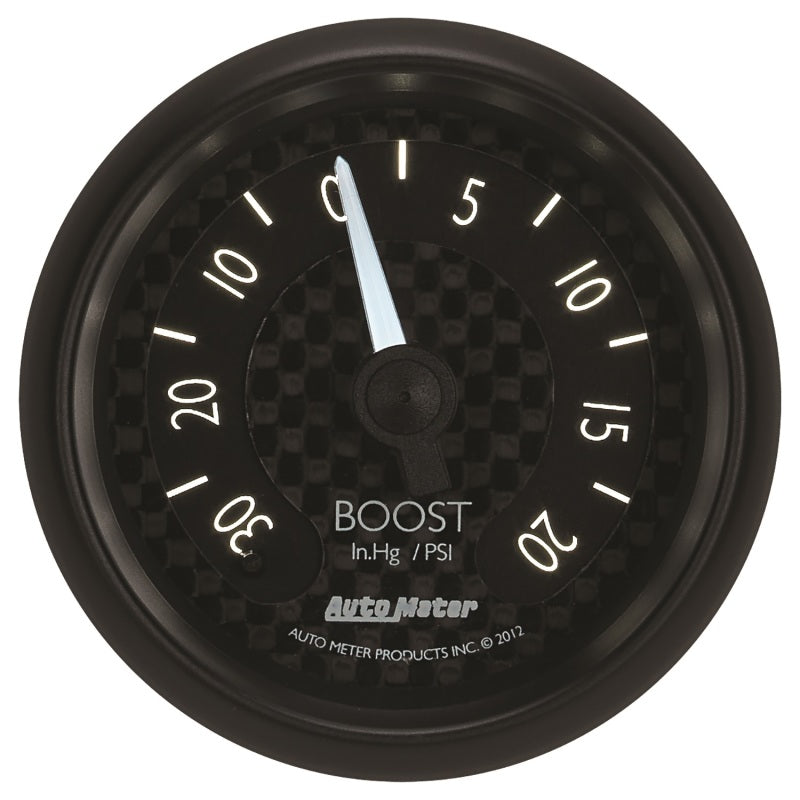 Autometer GT Series 52mm Mechanicl 30 In Hg/20 psi Vacuum/Boost Gauge - Burkken Auto Parts