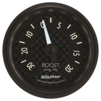 Autometer GT Series 52mm Mechanicl 30 In Hg/20 psi Vacuum/Boost Gauge - Burkken Auto Parts