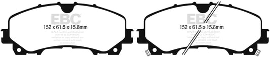 EBC 13+ Infiniti Q50 3.7 Greenstuff Front Brake Pads - Burkken Auto Parts