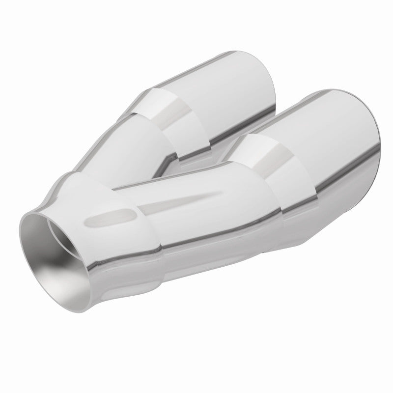 MagnaFlow Double Wall 3in Dual Round Polished Tip 2.25in Inlet - Burkken Auto Parts