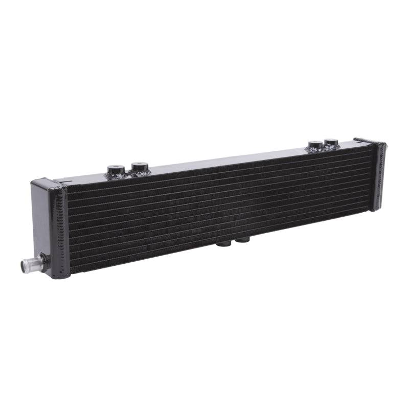 Edelbrock Heat Exchanger Single Pass Dual Row 22 000 Btu/Hr 26 5In W X 5In H X 2 62In D Black - Burkken Auto Parts
