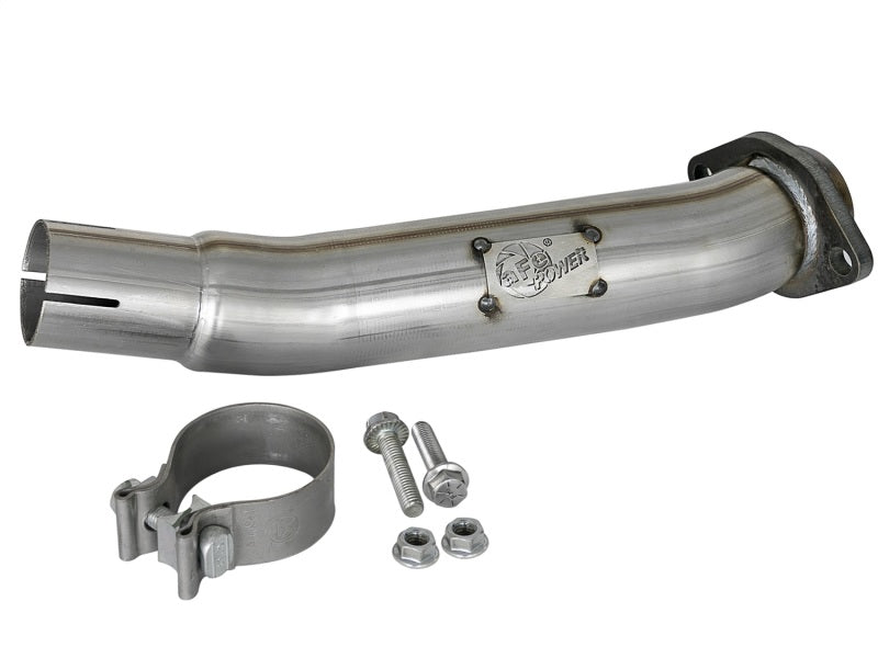 aFe Twisted Steel 2in Stainless Steel Loop Delete Down-Pipe 2018+ Jeep Wrangler (JL) V6 3.6L - Burkken Auto Parts