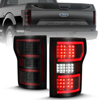 ANZO 18-19 Ford F-150 LED Taillight Black Housing Clear Lens Red Light Bar W/Sequential - Burkken Auto Parts