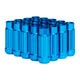 BLOX Racing Tuner 12P17 Steel Lug Nuts - Blue 12x1.25 Set of 20 12-Sided 17mm - Burkken Auto Parts