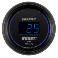 Autometer Cobalt Digital 52.4mm Black Vacuum/Boost Gauge - Burkken Auto Parts