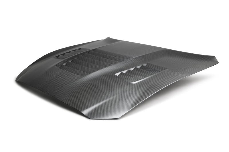 Anderson Composites 15-19 Ford Mustang Shelby GT350 Type-CR Double Sided Carbon Fiber Hood - Burkken Auto Parts