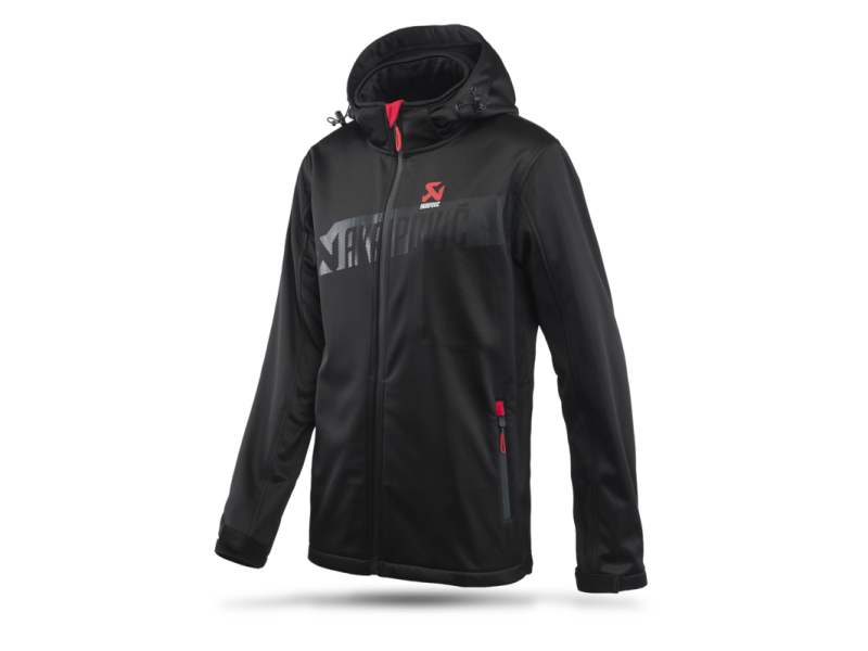 Akrapovic Mens Corpo Softshell Jacket Black - M - Burkken Auto Parts