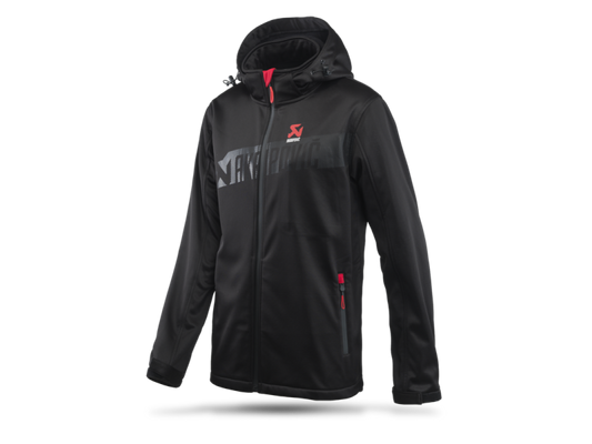 Akrapovic Mens Corpo Softshell Jacket Black - XL - Burkken Auto Parts