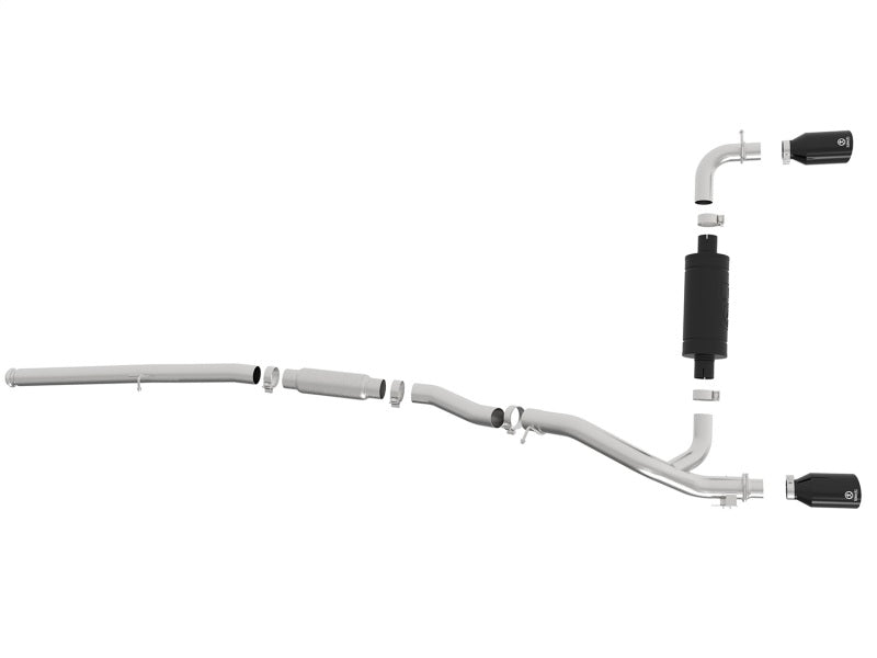 aFe Takeda 3in 304 SS Cat-Back Exhaust System w/ Black Tips 16-18 Ford Focus RS I4-2.3L (t) - Burkken Auto Parts