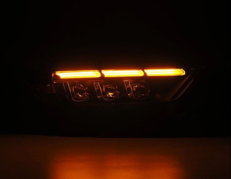 AlphaRex 15-17 Ford Mustang NOVA LED Proj Headlights Black w/Activ Light/Seq Signal/Switch DRL - Burkken Auto Parts