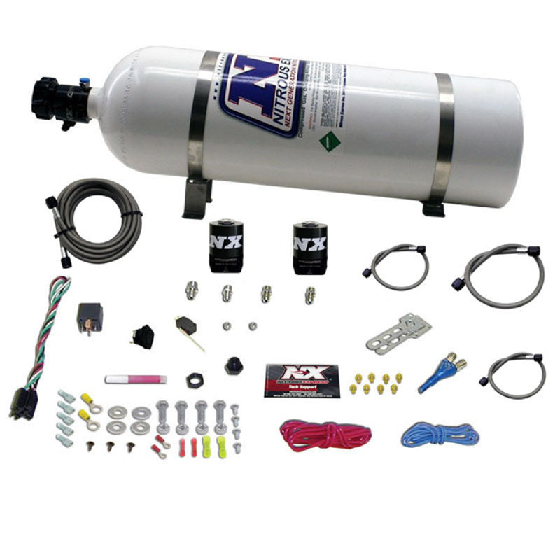 Nitrous Express All Dodge EFI Single Nozzle Nitrous Kit (35-150HP) w/15lb Bottle - Burkken Auto Parts
