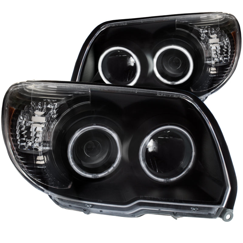 ANZO 2006-2009 Toyota 4Runner Projector Headlights w/ Halo Black - Burkken Auto Parts