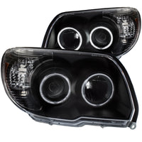 ANZO 2006-2009 Toyota 4Runner Projector Headlights w/ Halo Black - Burkken Auto Parts