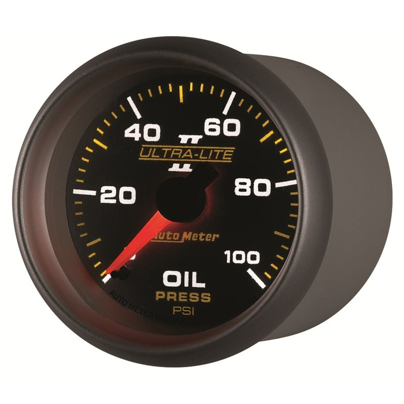 Autometer Ultra-Lite II 52mm 0-100 PSI Mechanical Oil Pressure Gauge - Burkken Auto Parts