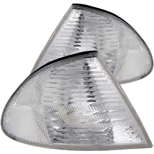 ANZO Corner Lights 1999-2001 BMW 3 Series E46 Euro Corner Lights Chrome - Burkken Auto Parts