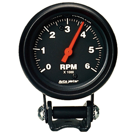 Autometer Black 2 5/8 inch  6000 rpm Tachometer Mini Tach Gauge - Burkken Auto Parts