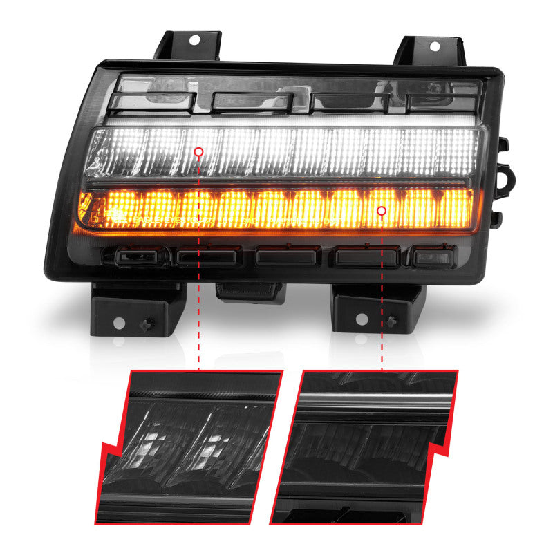 ANZO Wrangler 18-21/Gladiator 20+ LED Side Marker Lights Smoke w Sequential Signal - Burkken Auto Parts