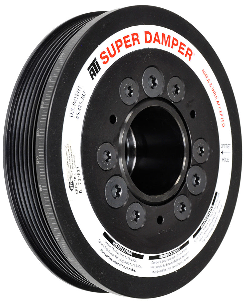 ATI Damper - 6.78in - AL - 6 Grv - 10 Per UD - LS1/2/3/6/L76 - 97-13 28T 8mm HTD Drive Rear - 3 Rng - Burkken Auto Parts
