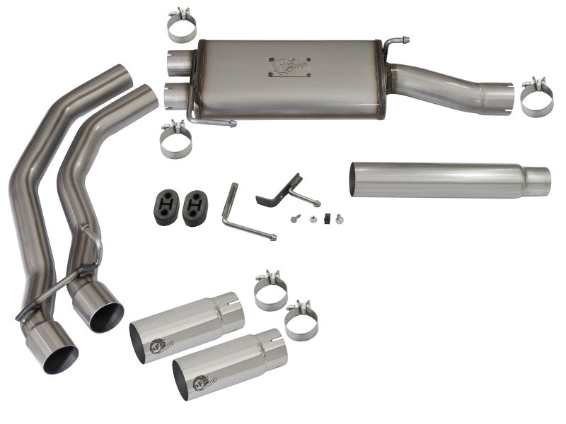 aFe Rebel Exhausts Cat-Back SS Ford F-150 04-08 V8 4.6/5.4L w/ Polished Tips - Burkken Auto Parts