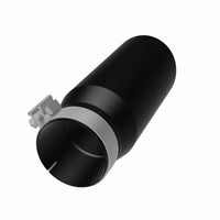MagnaFlow Tip Stainless Black Coated Single Double Round Single Outlet 5in Dia 4in Inlet 13in L - Burkken Auto Parts