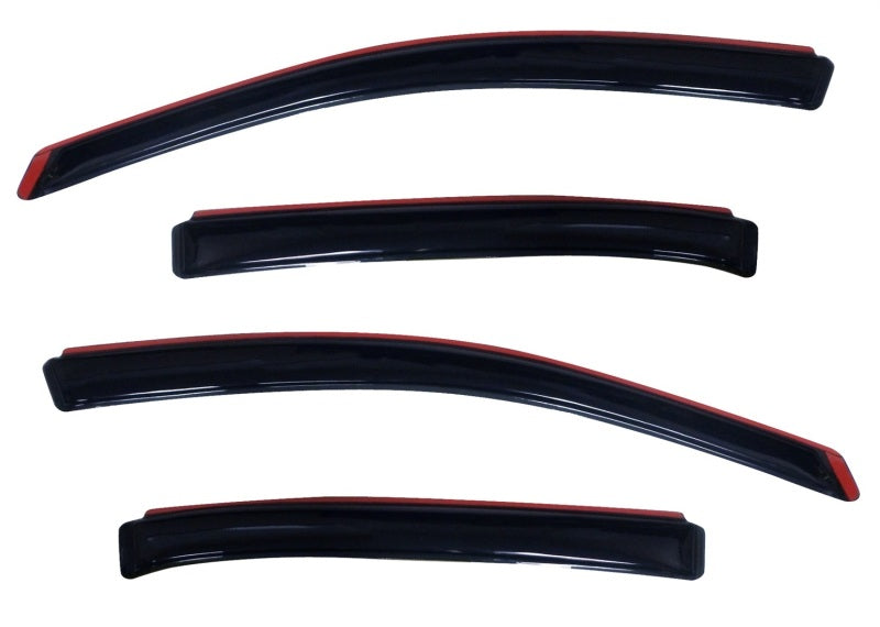 AVS 10-18 Ford Taurus Ventvisor In-Channel Front & Rear Window Deflectors 4pc - Smoke - Burkken Auto Parts