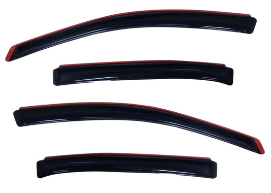 AVS 10-18 Ford Taurus Ventvisor In-Channel Front & Rear Window Deflectors 4pc - Smoke - Burkken Auto Parts