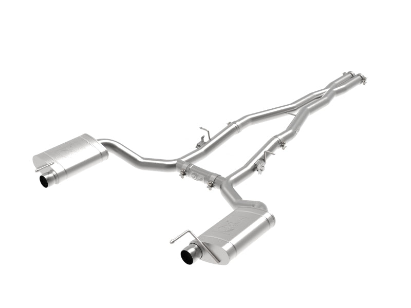 aFe MACH Force-Xp 3in 304 SS Cat-Back Exhaust 15-20 Dodge Charger Hellcat V8-6.2L (sc) / 392 V8-6.4L - Burkken Auto Parts