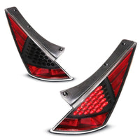 ANZO 2003-2005 Nissan 350Z LED Taillights Black - Burkken Auto Parts